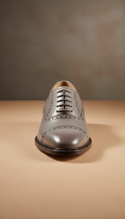 Ash Gray Leather Oxford Shoe