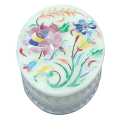 Handmade Beautiful Oval Shape Ring Box Inlaid Mother Of Pearl