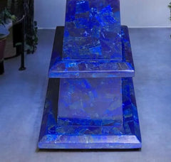 Lapis Lazuli Obelisk Tower Handcrafted Decorative Stone Sculpture for Energy & Elegance