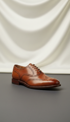 Tan Leather Balmoral Toe Cap Oxfords