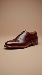 Mahogany Leather Oxford Shoe