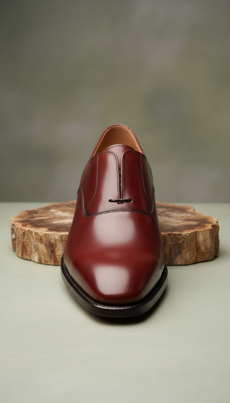 Mahogany Grain Leather Monk Strap