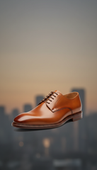 Rich Brown Leather Derby Shoes