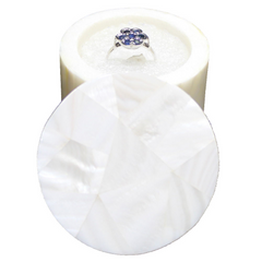 Natural Handmade Jewelry Storage Box Inlaid White Milky Stone