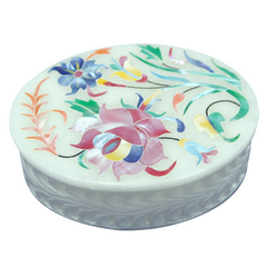 Handmade Beautiful Oval Shape Ring Box Inlaid Mother Of Pearl